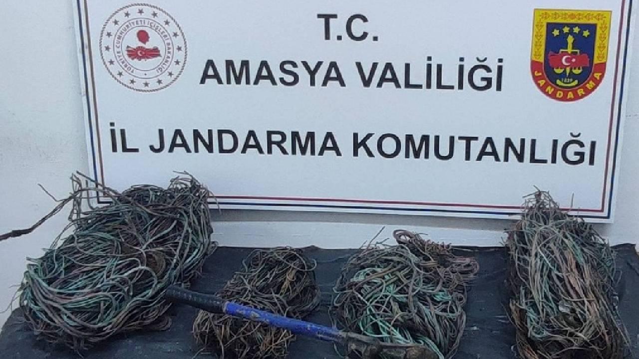 Amasya'da kablo hırsızlığından 4 kişi tutuklandı